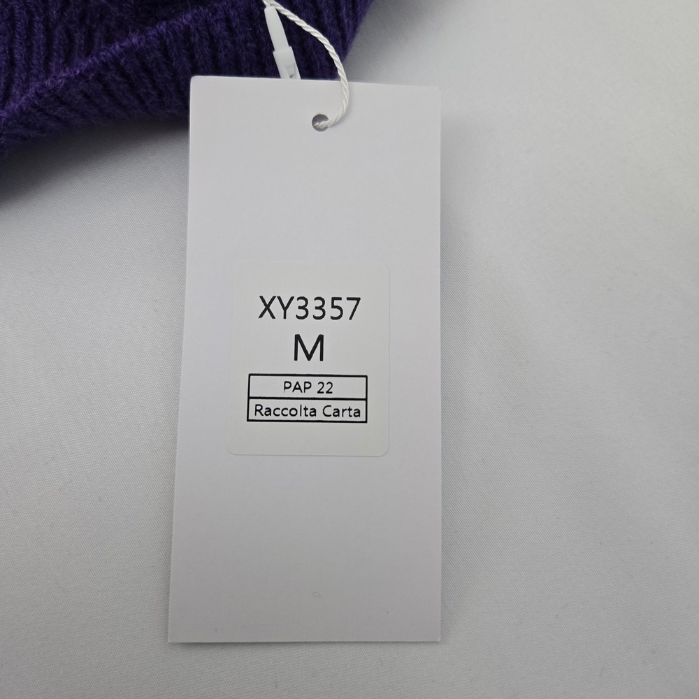 Knit Mix Purple Knit Short Sleeve Top Women's Medium Open Stitch Sweater - Picture 7 of 12